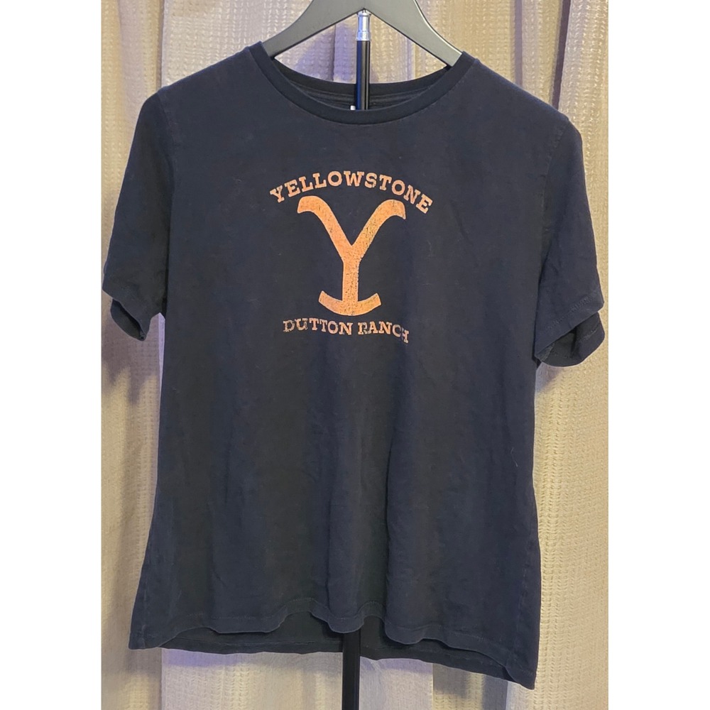 MTV Yellowstone Dutton Ranch Logo T-Shirt‎ Women's Size Large Black